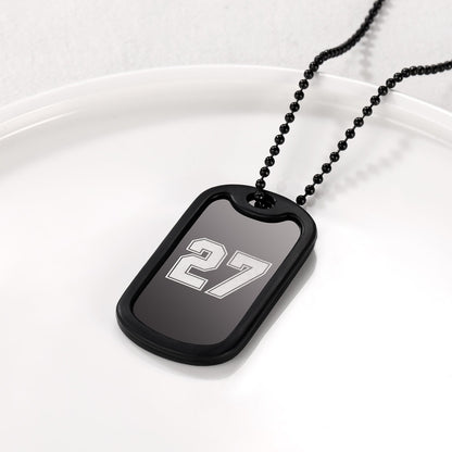 Customized Sport Number Dog Tag Necklace for