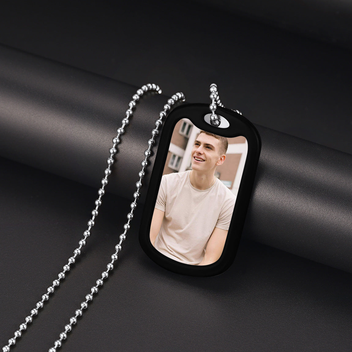 Personalized Military Army Photo Dog Tag Necklace With Picture for