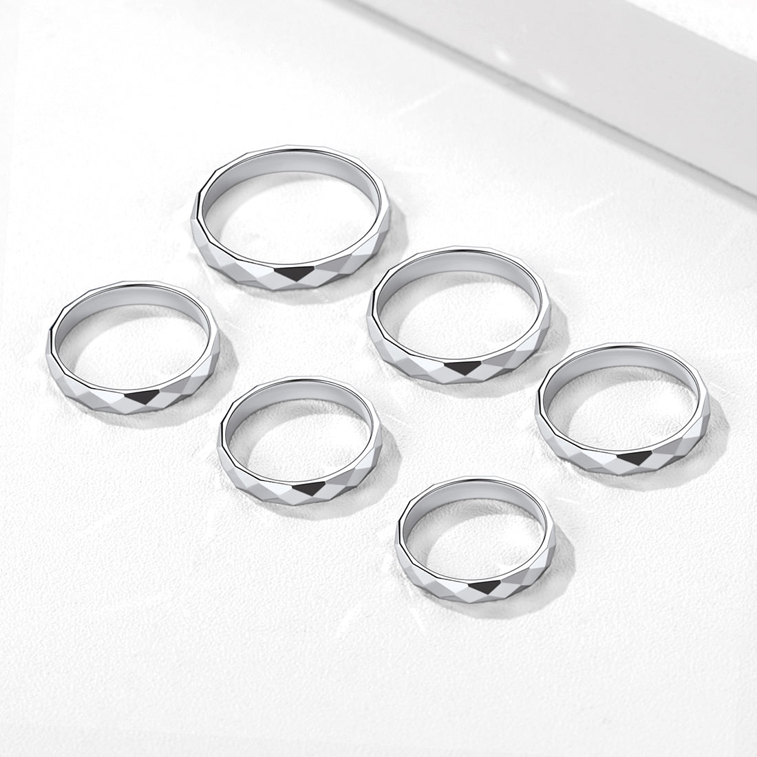 925 Sterling Silver 3mm Minimalist Band Rings for