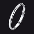 Sterling Silver Minimalist Band Ring for Couple