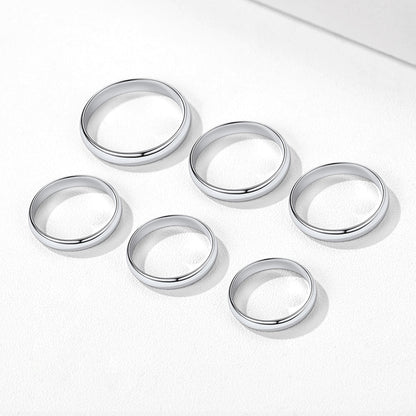 Sterling Silver Minimalist Band Ring for Couple