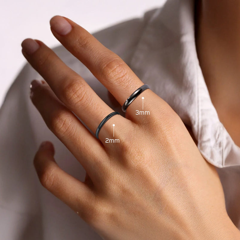 Sterling Silver Minimalist Band Ring for Couple