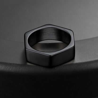 Custom 7mm Minimalist Geometric Band Ring for