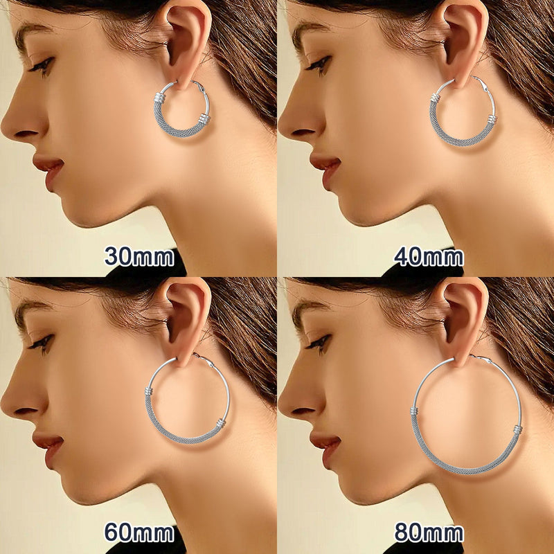 Minimalist Chunky Hoop Earrings for With Lobster Clasp