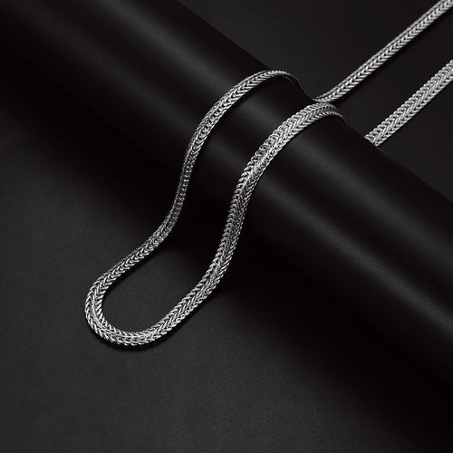 6mm Foxtail Chain Link Necklace for