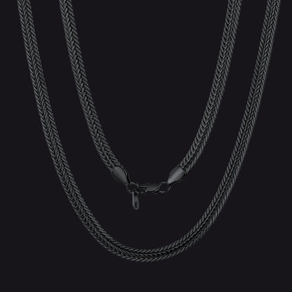 6mm Foxtail Chain Link Necklace for