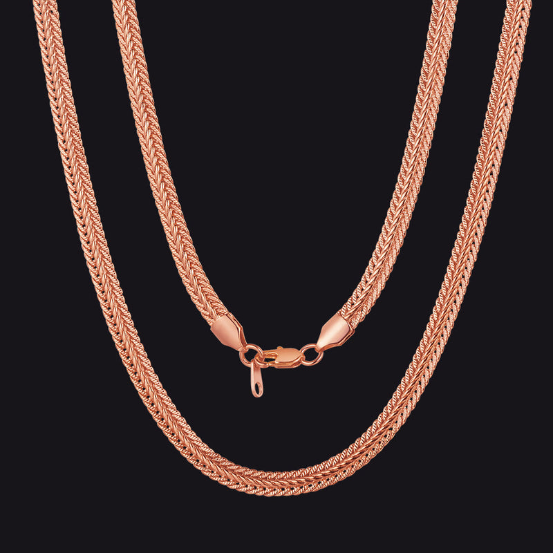 6mm Foxtail Chain Link Necklace for