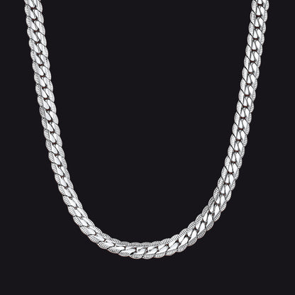 6mm Curb Chain Necklace in Stainless Steel for