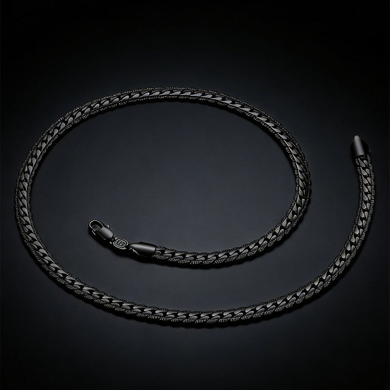 6mm Curb Chain Necklace in Stainless Steel for