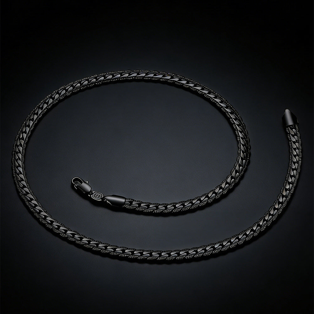 6mm Curb Chain Necklace in Stainless Steel for