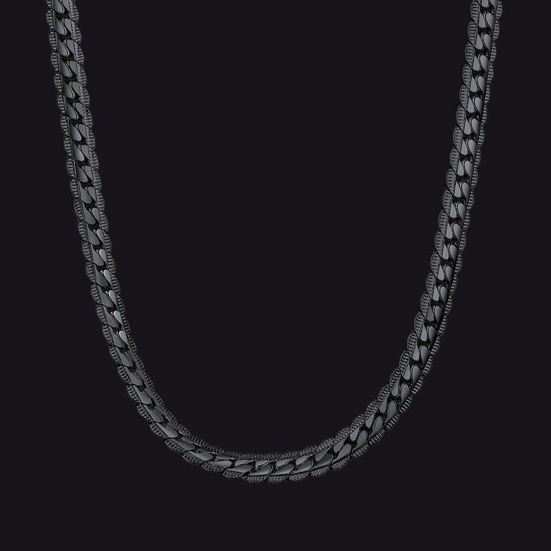 6mm Curb Chain Necklace in Stainless Steel for