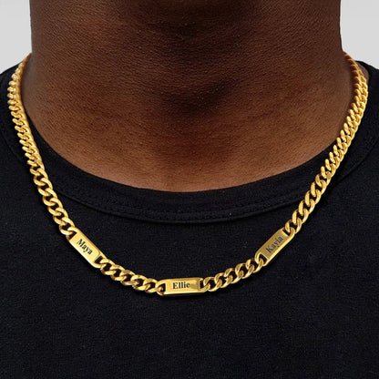 To My Engraved Name Chain Necklace, Birthday or Anniversary Gift for Him