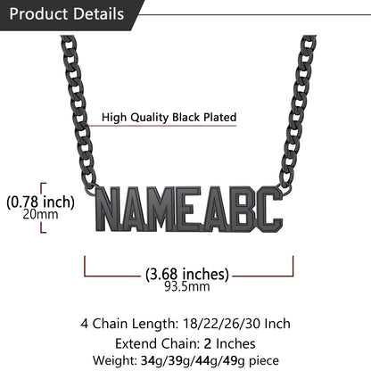 Customized Nameplate Cuban Chain Necklace for