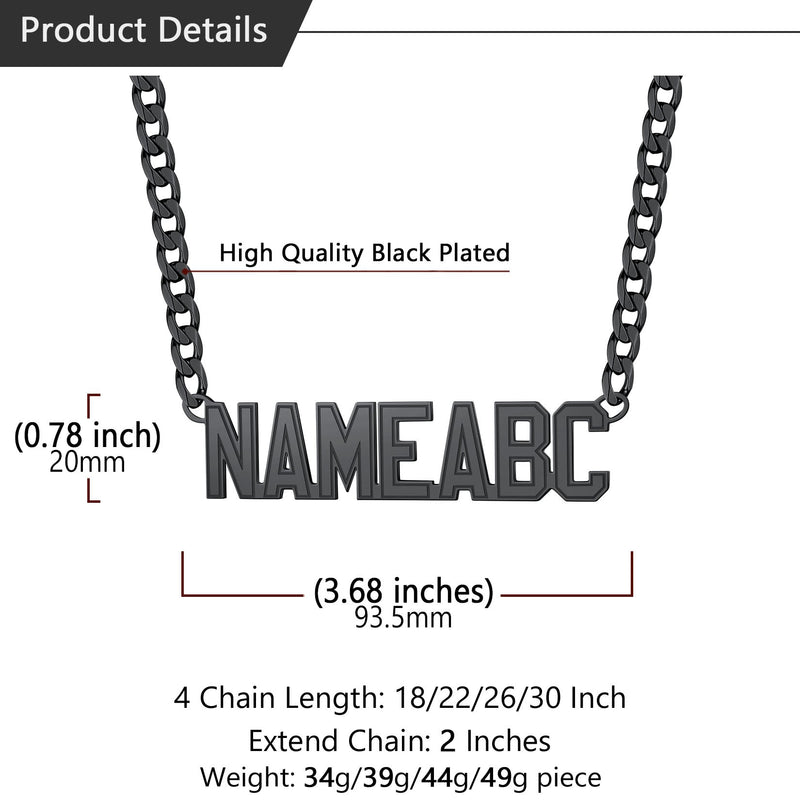 Customized Nameplate Cuban Chain Necklace for