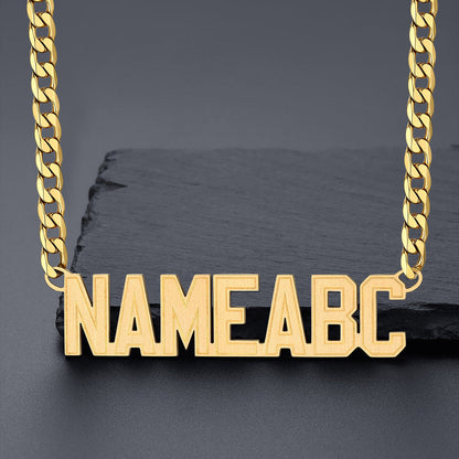 Customized Nameplate Cuban Chain Necklace for