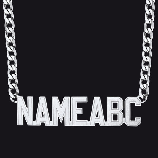 Customized Nameplate Cuban Chain Necklace for