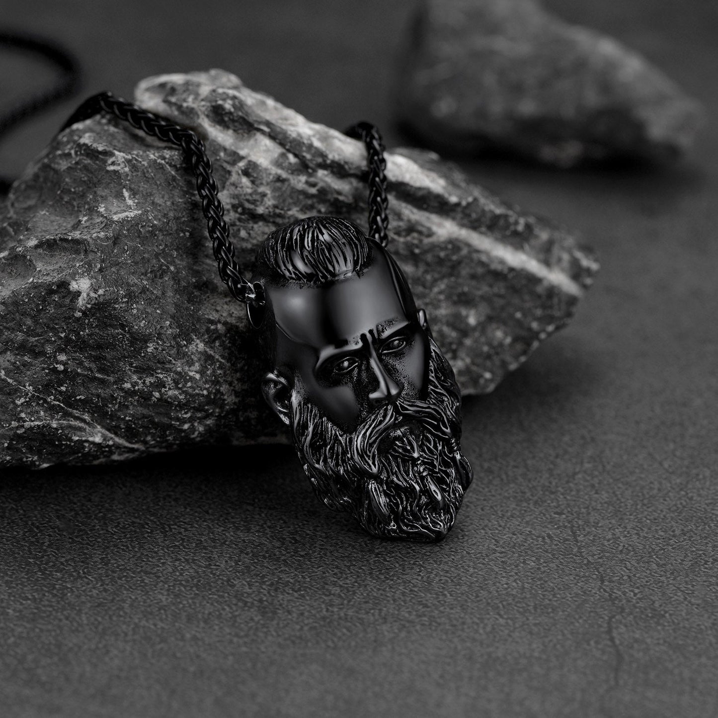 Flash Nordic Viking Head Necklace Amulet Jewelry for