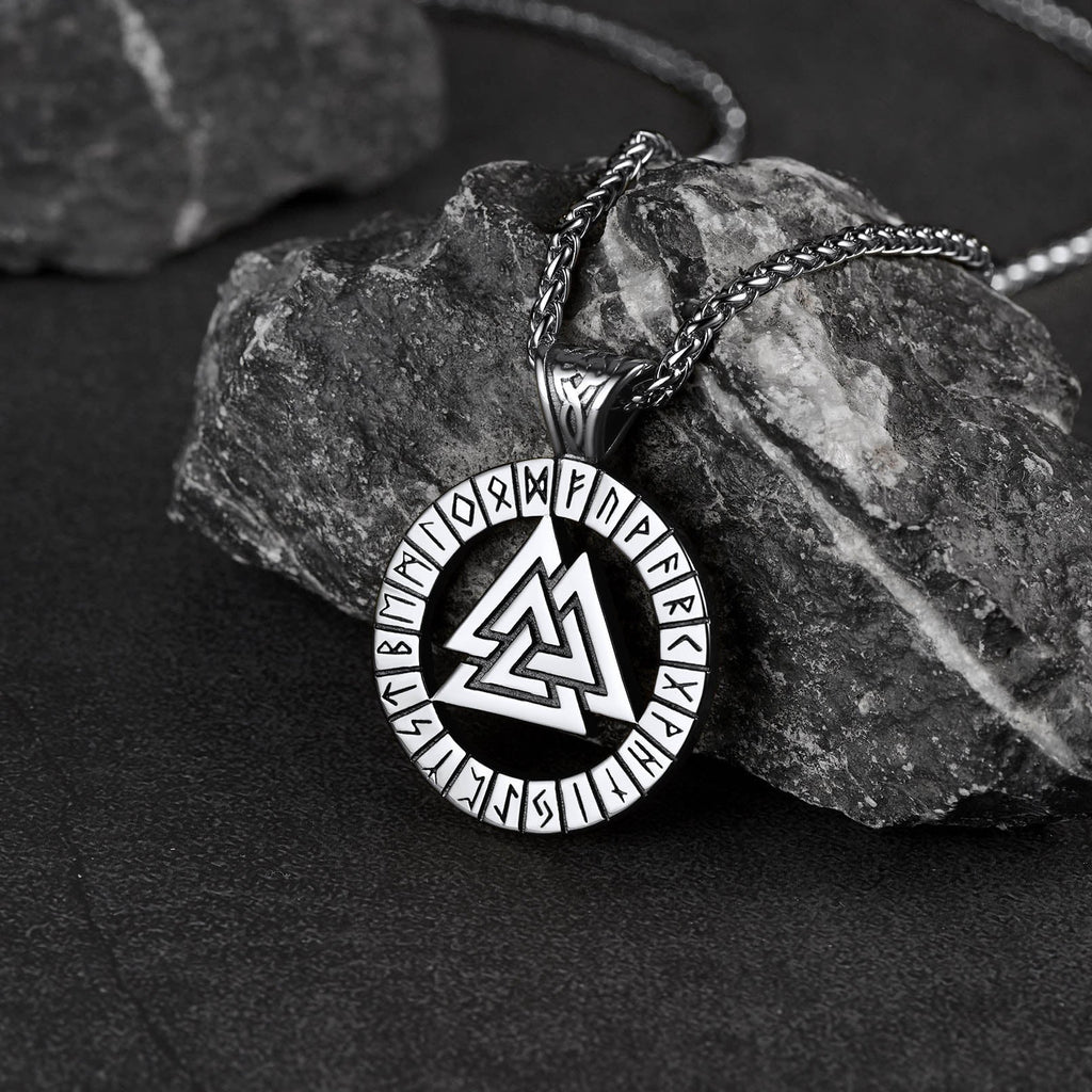 Nordic Viking Runes Celtic Pendant Necklaces for