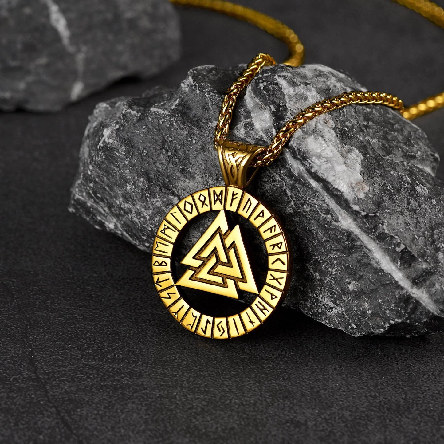 Nordic Viking Runes Celtic Pendant Necklaces for