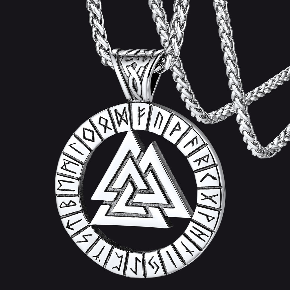 Nordic Viking Runes Celtic Pendant Necklaces for