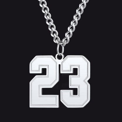 Personalized Sports Jersey Number Chain Necklace for Sport Fans