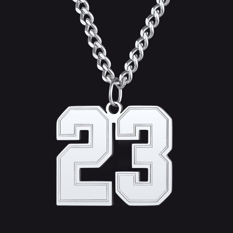 Personalized Sports Jersey Number Chain Necklace for Sport Fans
