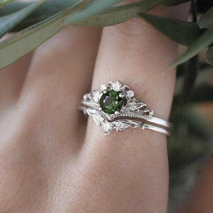 Emerald Goddess Moon Ring
