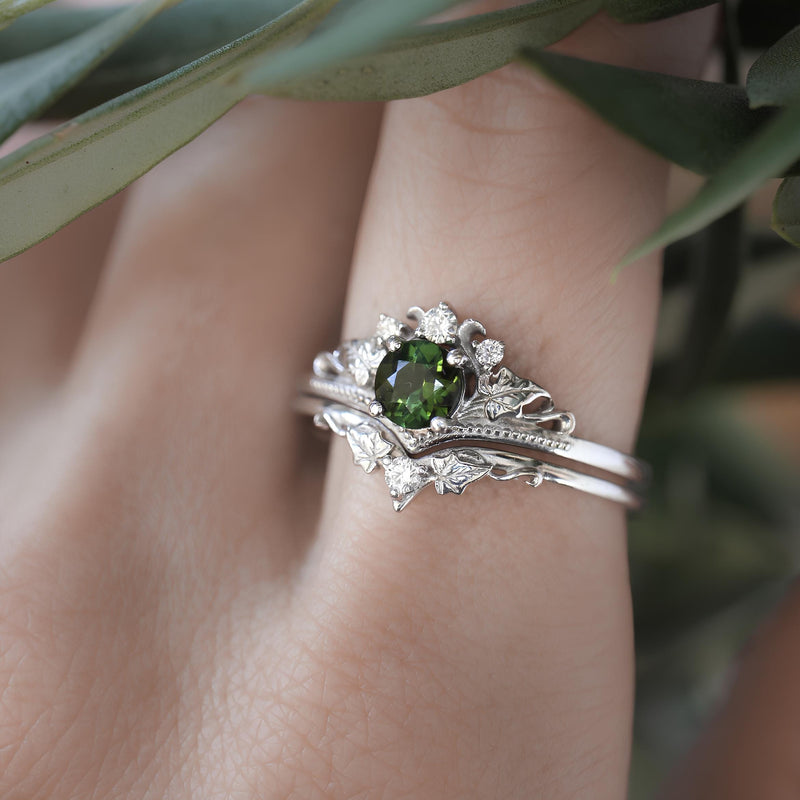 Emerald Goddess Moon Ring