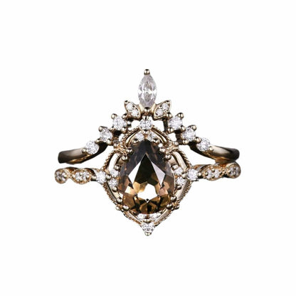 Celestial Vow Zircon Ring Set