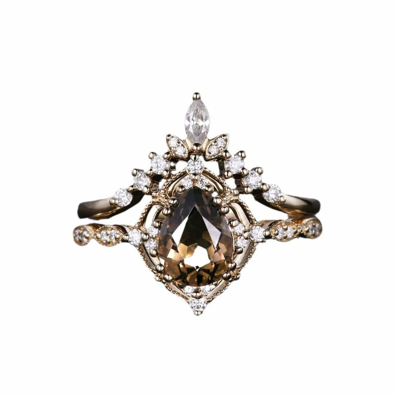 Celestial Vow Zircon Ring Set