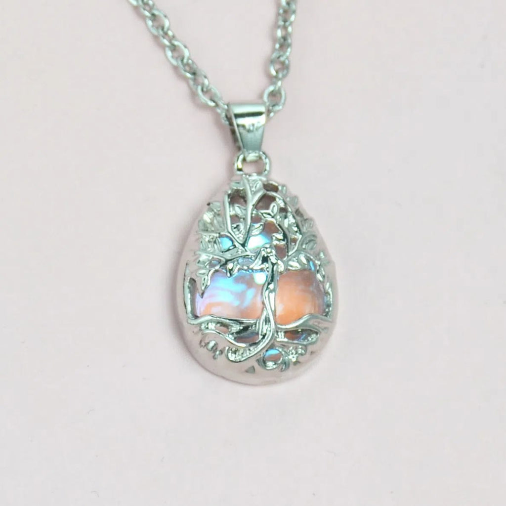 Tree of Life Moon Drop Necklace
