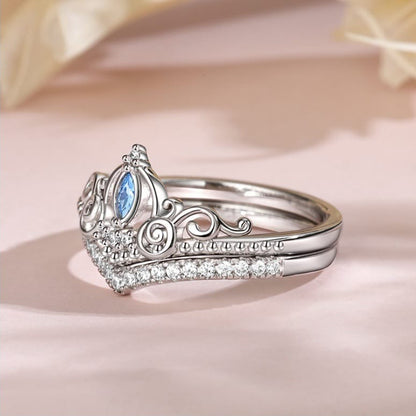 Mystic Royalty Blue Gem Ring Set