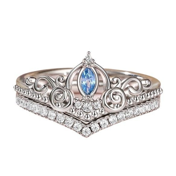 Mystic Royalty Blue Gem Ring Set