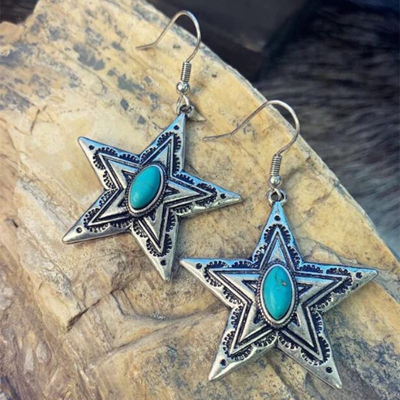 Starlit Guardian Turquoise Earrings