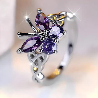 Divine Guidance Trinity Knot Amethyst Ring