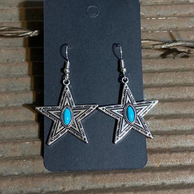 Starlit Guardian Turquoise Earrings