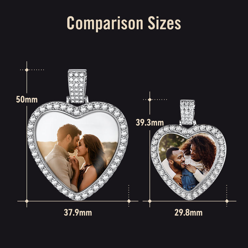Customized Heart Picture Photo Necklace Memorial Gift for