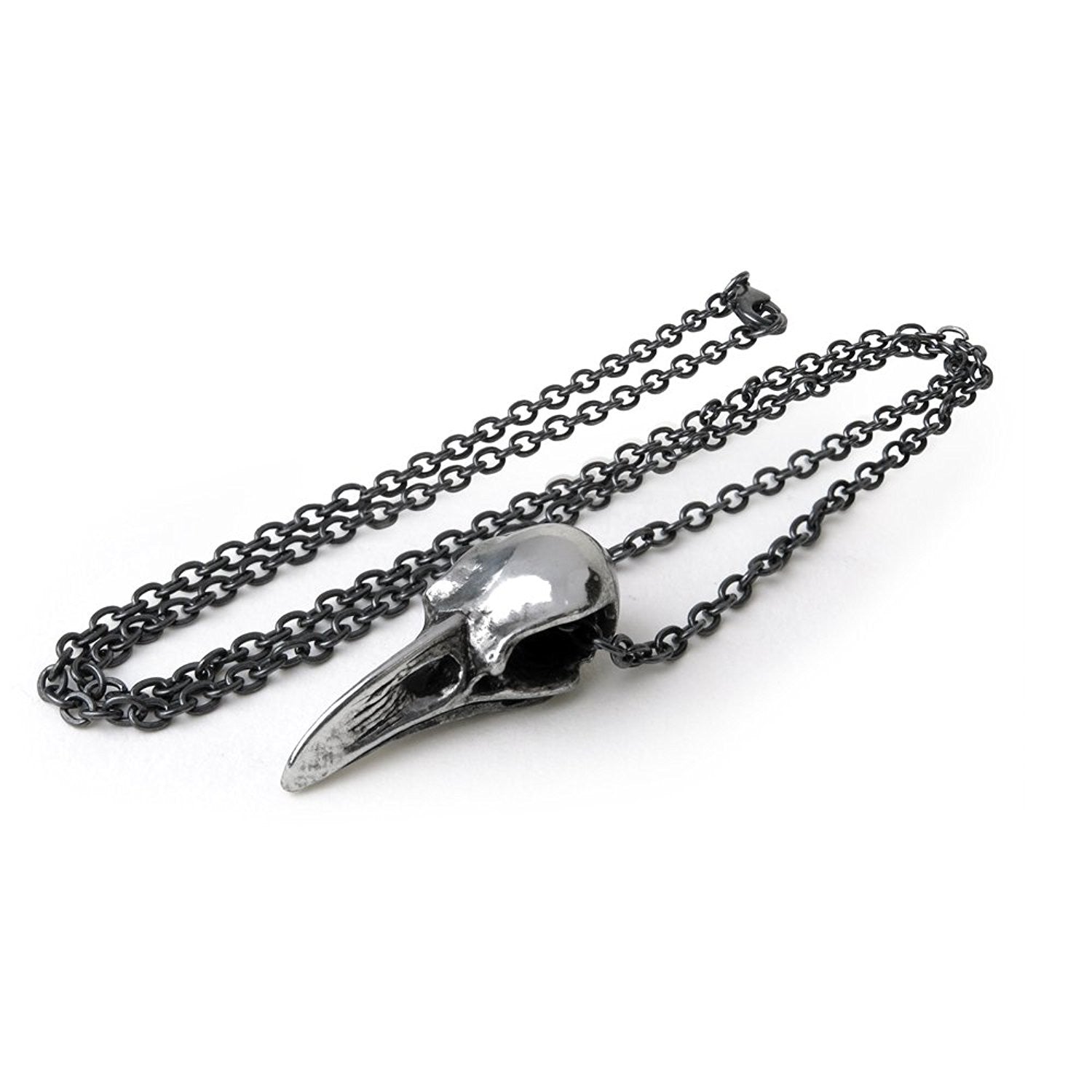Rabenschadel Klein Pendant Raven Skull Necklace by Alchemy Gothic