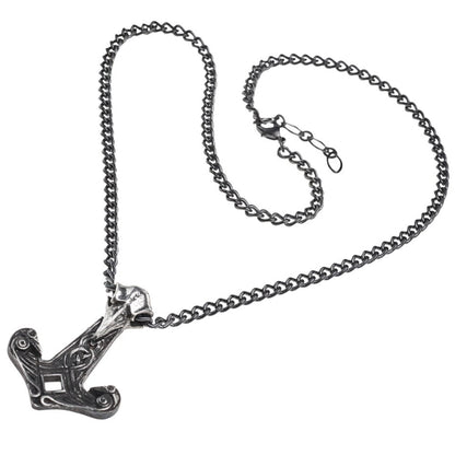Ravenhammer Pendant Raven Hammer Viking Necklace by Alchemy Gothic