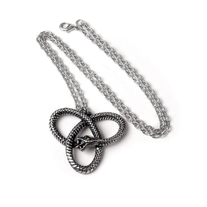 Eve's Triquetra Serpent Pendant Snake Goddess Necklace by Alchemy Gothic