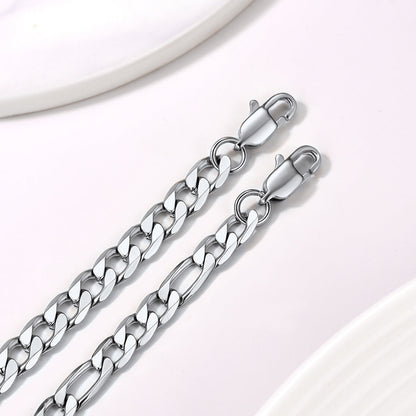 6mm Figaro Chain Anklet Bracelet for