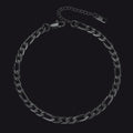 6mm Figaro Chain Anklet Bracelet for