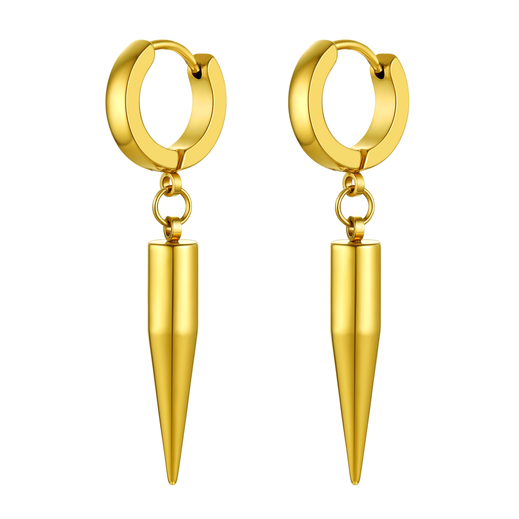 Punk Long Spike Dangle Hoop Earrings for