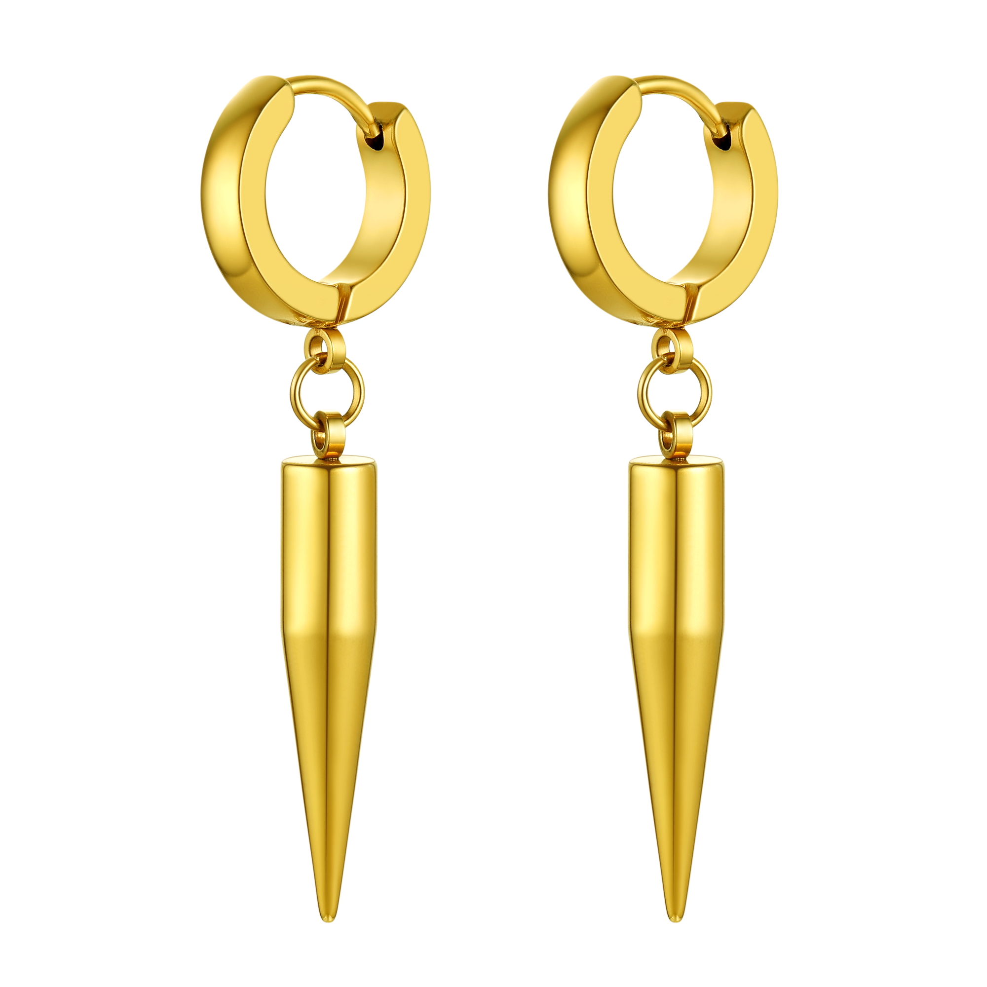 Punk Long Spike Dangle Hoop Earrings for