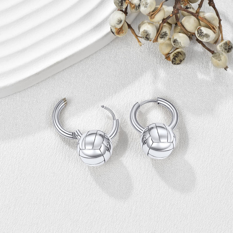 Flash Volleyball Dangle Hoop Earrings for