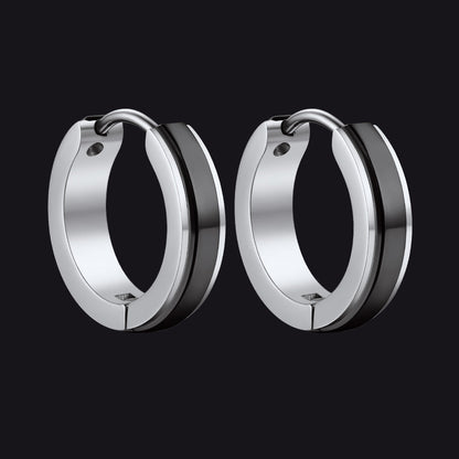 Stainless Steel Small Chunky Hoop Earrings for