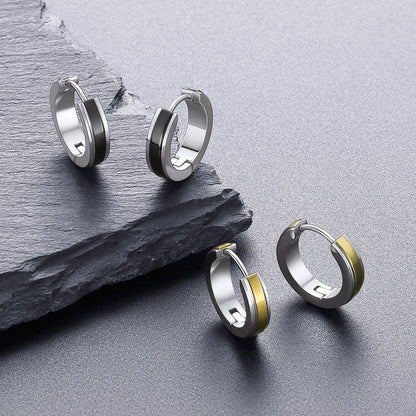 Stainless Steel Small Chunky Hoop Earrings for