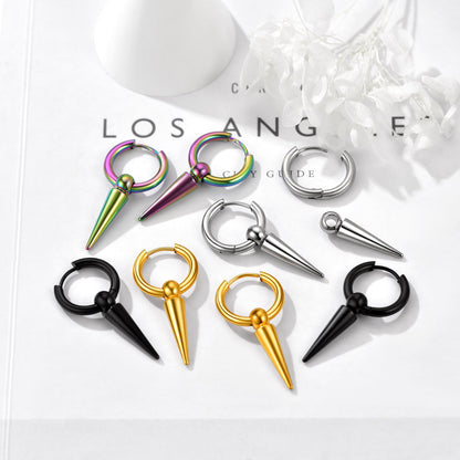 Long Spike Dangle Hoop Earrings for