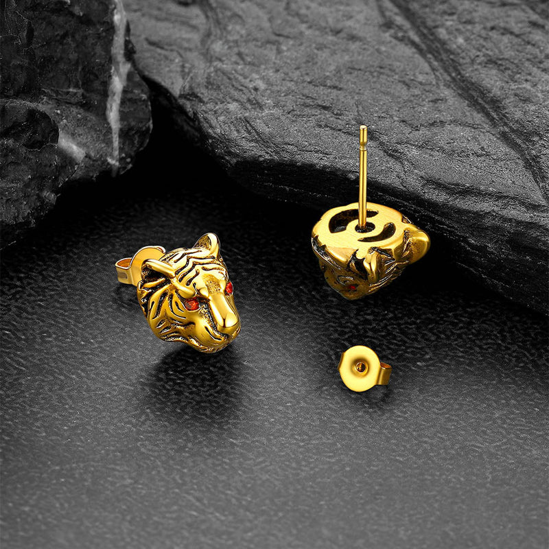 Flash Tiger Stud Earrings for