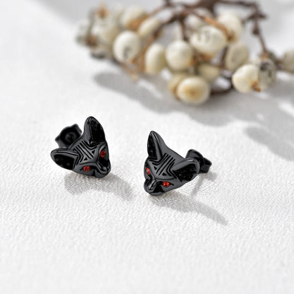 Flash Quirky Cat Kitten Stud Earrings for